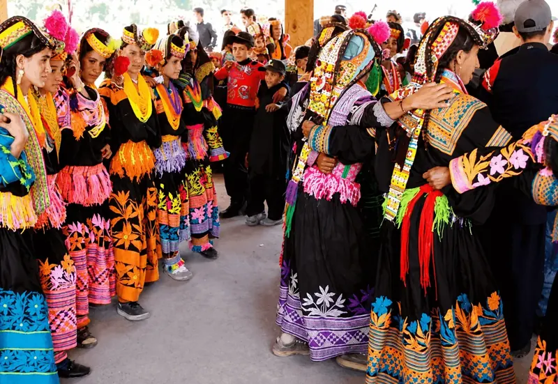 Autumn crop detail and Kalash handwork