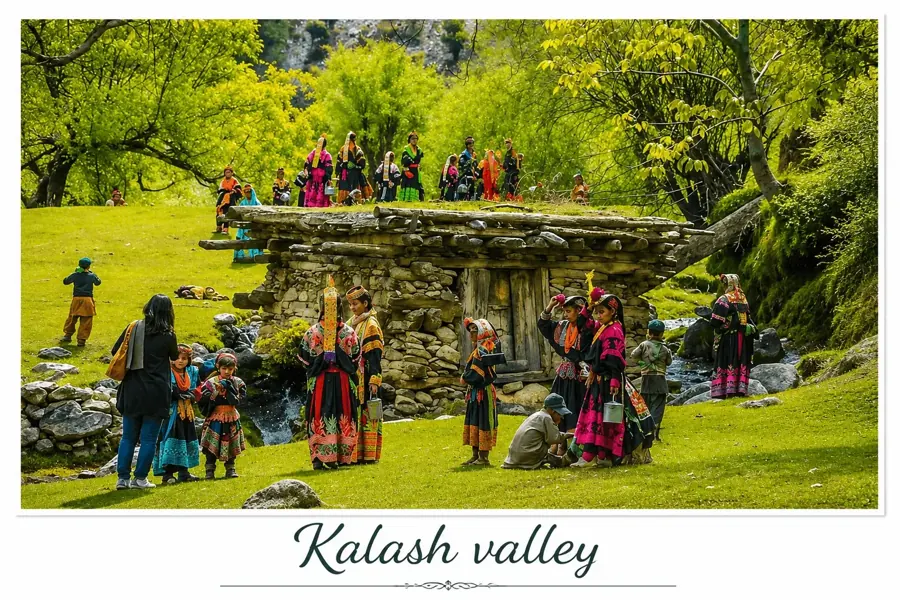 Village architecture in Bumburet Kalash Valley